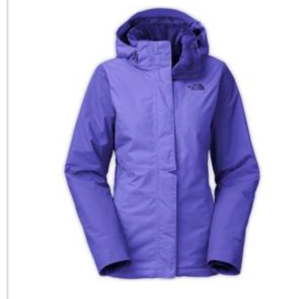 Purple north face winter jacket (S)